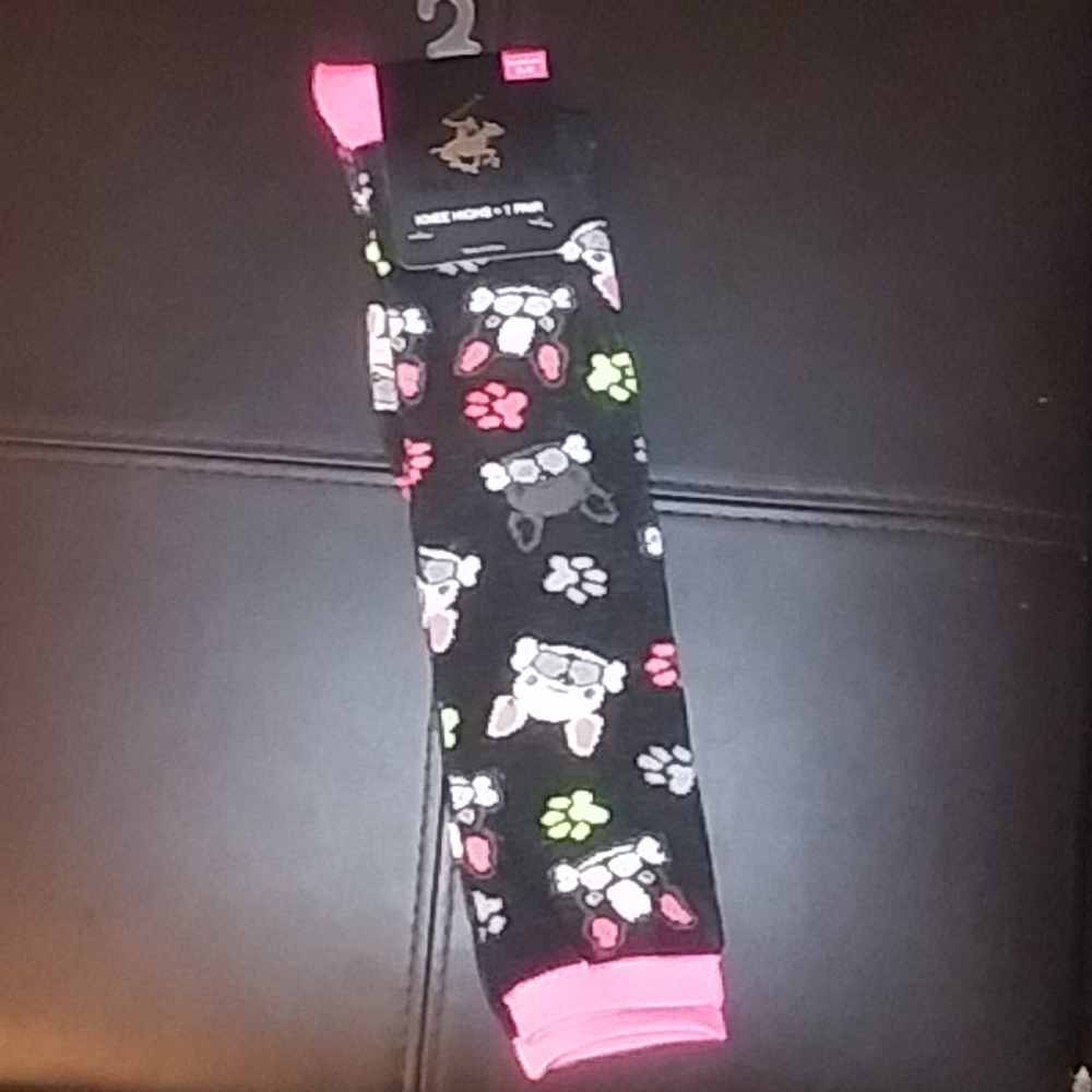 Animal paw knee high socks 5-9